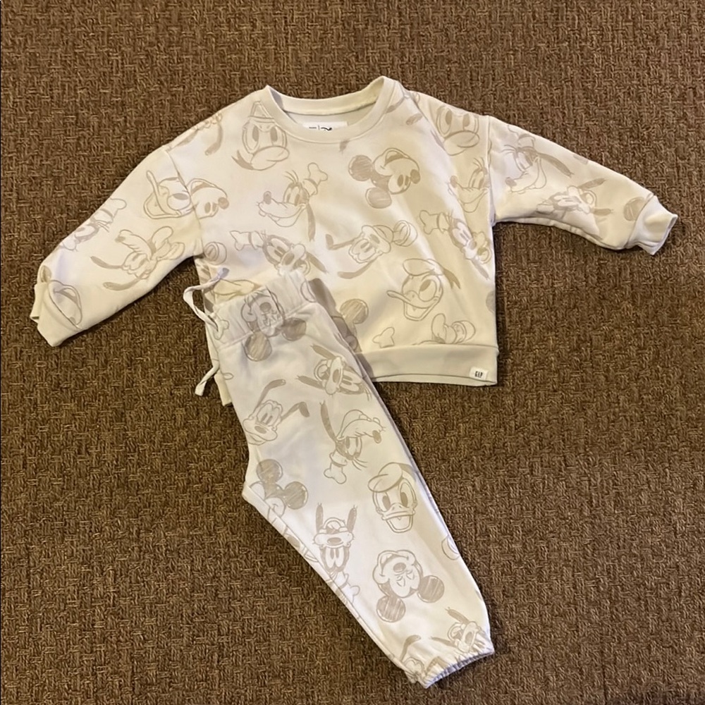 GAP Factory Kids Matching Set - Cream and Gray